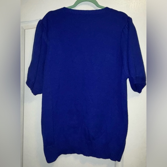 🇺🇸Bright Blue “USA” Knit Sweater 🇺🇸Women’s XL Patriotic Pullover🇺🇸 - Picture 6 of 6